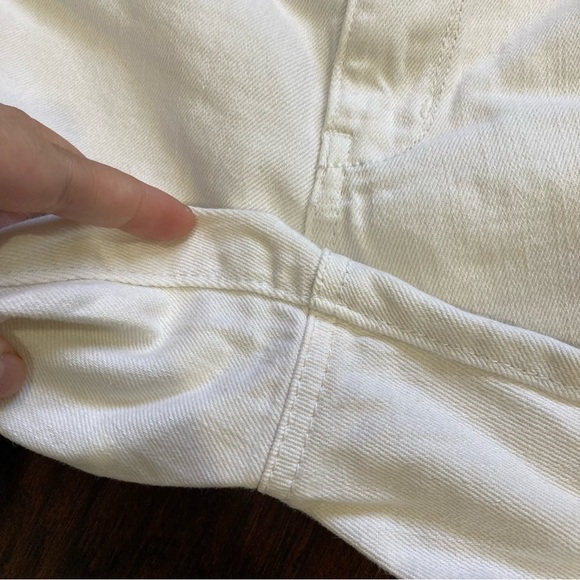 11 BULLHEAD black DENIM LEGGINGS white denim jeans tapered GUC *as is - Picture 13 of 16